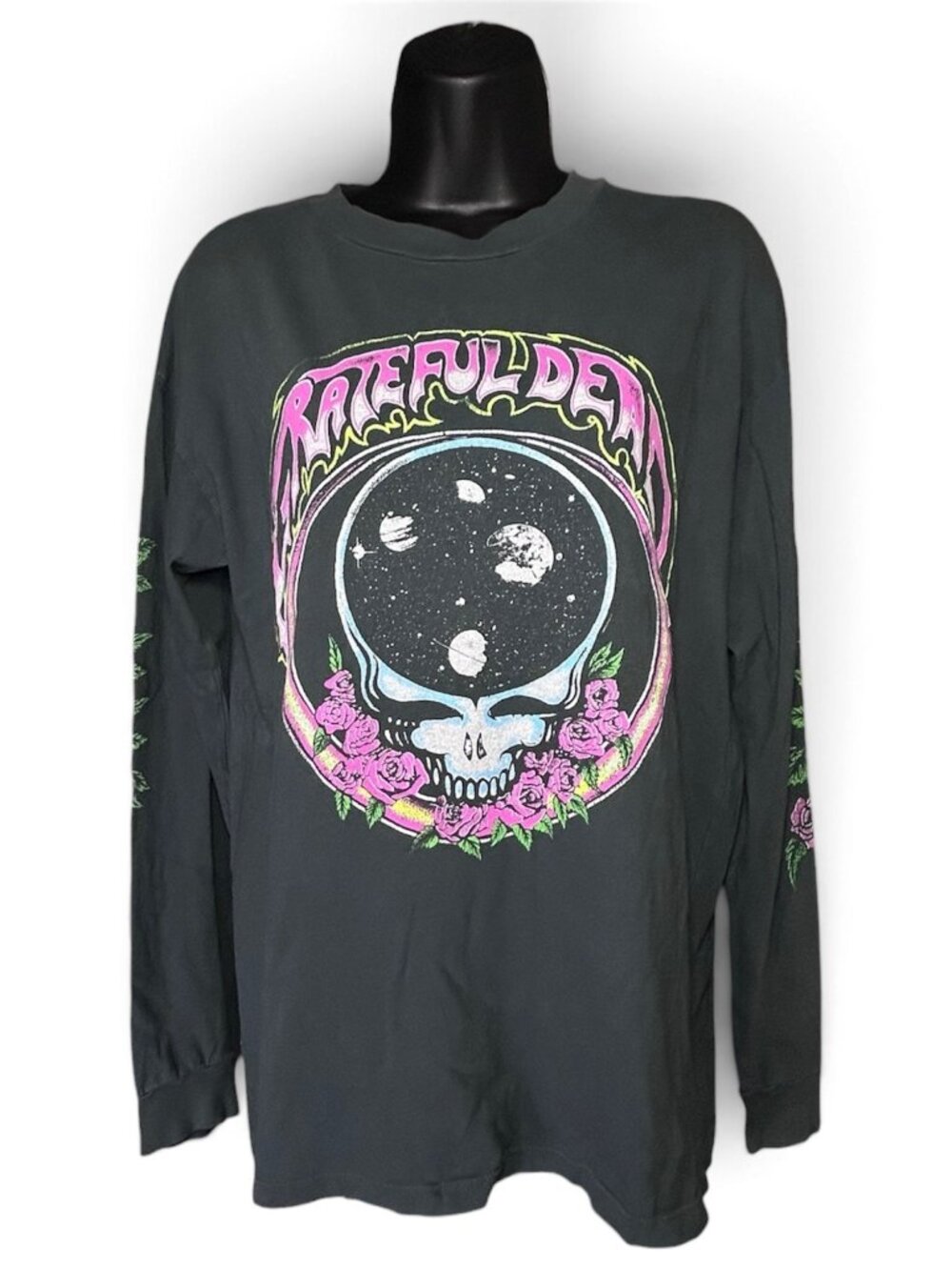 DAYDREAMER Grateful Dead Space Face Oversized Graphic Band Tee Sz XS 100% Cotton